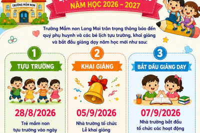 ĐIỀU CHỈNH NGÀY TỰU TRƯỜNG NĂM HỌC 2026-2027